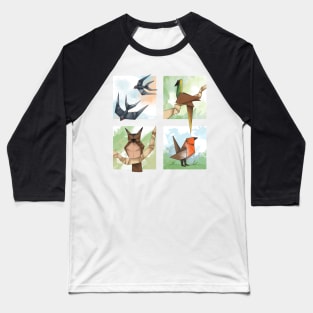 Origami Birds 1 Baseball T-Shirt